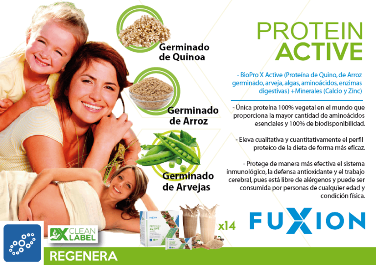 Protein Active Fuxion Proteina Vegetal Vegana Quinoa Arroz Arveja