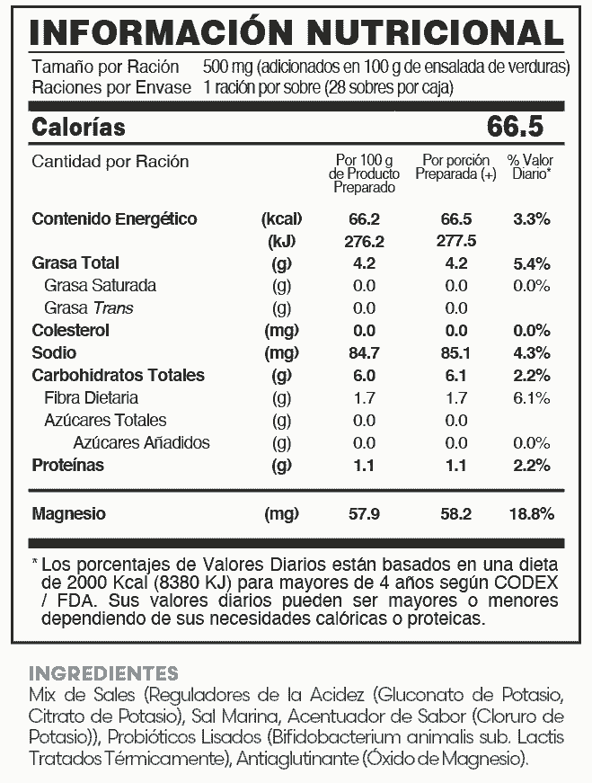 PROBIX FUXION probioticos lisados sazonador natural eliminar grasa visceral acelerar metabolismo