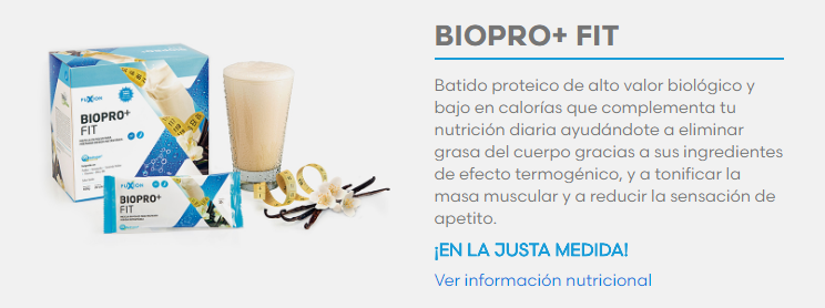 productos fuxion biopro fit batido proteina para control de peso apetito reducir medidas