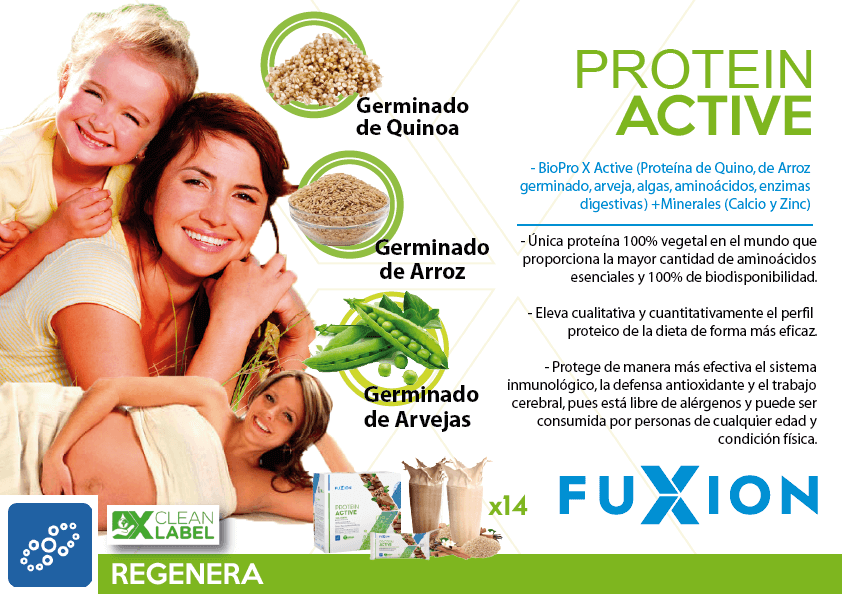 PROTEIN ACTIVE FUXION (BIOPRO X ACTIVE FUXION) ¿como y donde comprar? batido proteina vegetal vegana que proporciona nutrientes para ayudar a reforzar salud y defensas